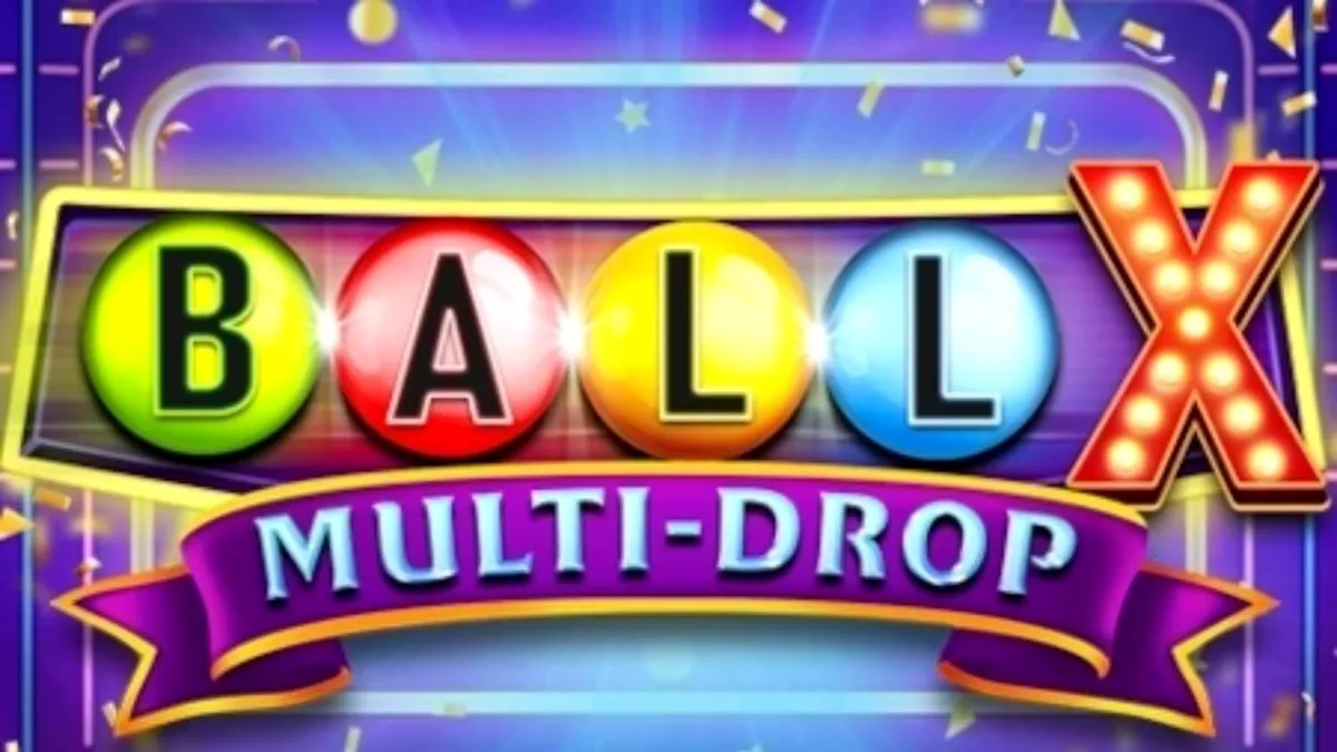 Ball X Multi-Drop slot game neon interface