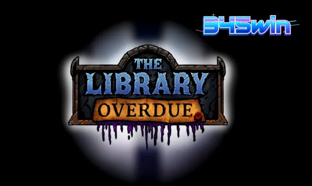 The Library Overdue slot game interface featuring gothic horror elements